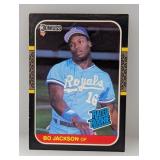1987 Donruss Rated Rookie Bo Jackson #35 Corners
