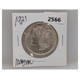 1921 90% Silv Morgan $1 Dollar