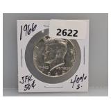 1966 40% Silv JFK Half $1 Dollar