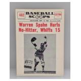 1961 Nu Card Scoops Spahn Hurls No Hitter Stain