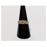 .925 Sterl Vtg Style Cluster Stone Twist Ring