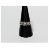 .925 Sterl Marquise & Baguette Shape Stone Ring