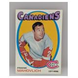 1971/72 Topps Hockey FRANK MAHOVLICH 105 HOF