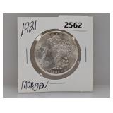 1921 90% Silv Morgan $1 Dollar