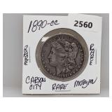 Rare 1890-CC 90% Silv Morgan $1 Dollar