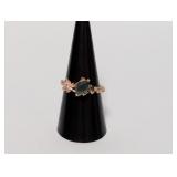 .925 Sterl Rose Gold Tone Branch Ring Sz 8
