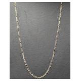 30" .925 Sterl Figaro Style Chain Necklace