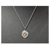 18" .925 Sterl Chain w/Star of David Pendant