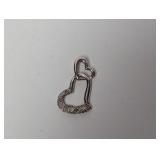.925 Sterl Diamond Double Heart Pendant