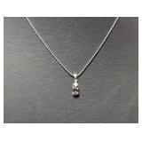 16" .925 Sterl Chain w/Mystic Topaz Pendant