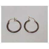 .925 Sterl Hoop Earrings