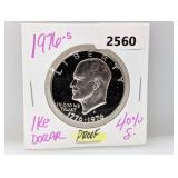 1976-S PF 40% Silv Ike $1 Dollar