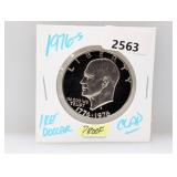 1976-S PF Clad Ike $1 Dollar