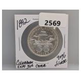 1892 90% Silv Columbian Expo Half $1 Dollar
