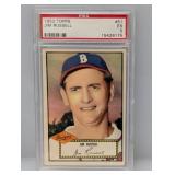 1952 Topps PSA 5 #51 - Jim Russell "Dodgers"