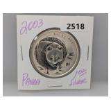 2003 1oz .999 Silv Panda 10 Yuan