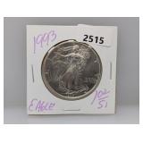 1993 1oz .999 Silv Eagle $1 Dollar