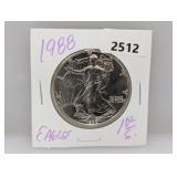 1988 1oz .999 Silv Eagle $1 Dollar
