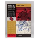 2001 UD Roman Turek Auto St Louis Blues Surface