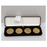 Set of Four Elvis Comm Medallions