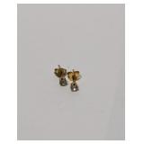 Vermeil/.925 Sterl Gemstone Stud Earrings