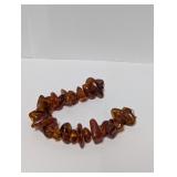 7" .925 Sterl Amber Stone Bracelet
