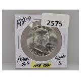 1950-D 90% Silv Franklin Half $1 Dollar