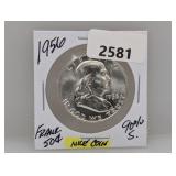 1956 90% Silv Franklin Half $1 Dollar