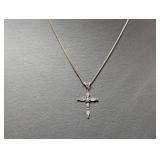 18" .925 Sterl Chain w/Cross Pendant
