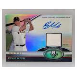 /1166 2011 Bowman Plat Jersey & Auto Evan Meek