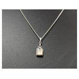 16" .925 Sterl Chain w/Mother of Pearl Pendant