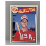 1985 Topps US Team Mark McGwire RC #401 Stain