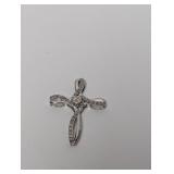 .925 Sterl Cross Pendant w/Diamonds