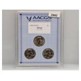 AACGS 1980-P/D/S MS64 SBA $1 Dollars