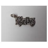.925 Sterl Musical Notes Pendant