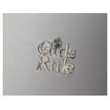 .925 Sterl Girls Rule Pendant