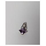 .925 Sterl Purple Stone Pendant