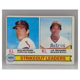 1979 Topps Ldrs Nolan Ryan and JR Richard #6 C/S/I