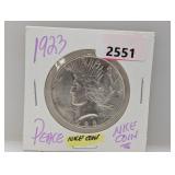 1923 90% Silv Peace $1 Dollar