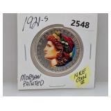 1921-S 90% Silv Painted Morgan $1 Dollar