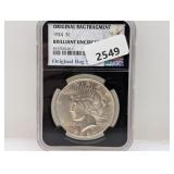 NGC 1924 BU 90% Silv Morgan $1 Dollar