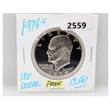 1974-S PF Clad Ike $1 Dollar