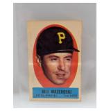 1963 Topps Sticker Peel Off Bill Mazerowski HOF