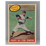 1959ï¿½Topps 466 Billy Pierce Creases/Indents