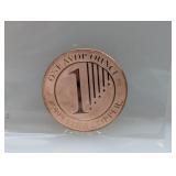 1oz .999 Copper Schloss Guldengossa Round