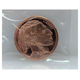 2oz .999 Copper Buffalo Round