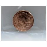 1oz .999 Copper Buffalo Round