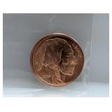 1oz .999 Copper Buffalo Round