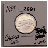 1967 50% Silver Canada Quarter