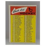 1969-70 Topps Unmarked Hockey Checklist Stains